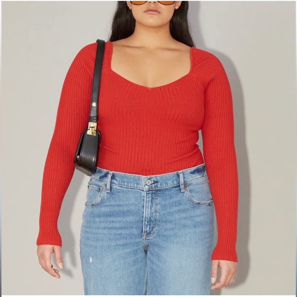 Uncle Studios The Long Sleeve Sweetheart Top NEW